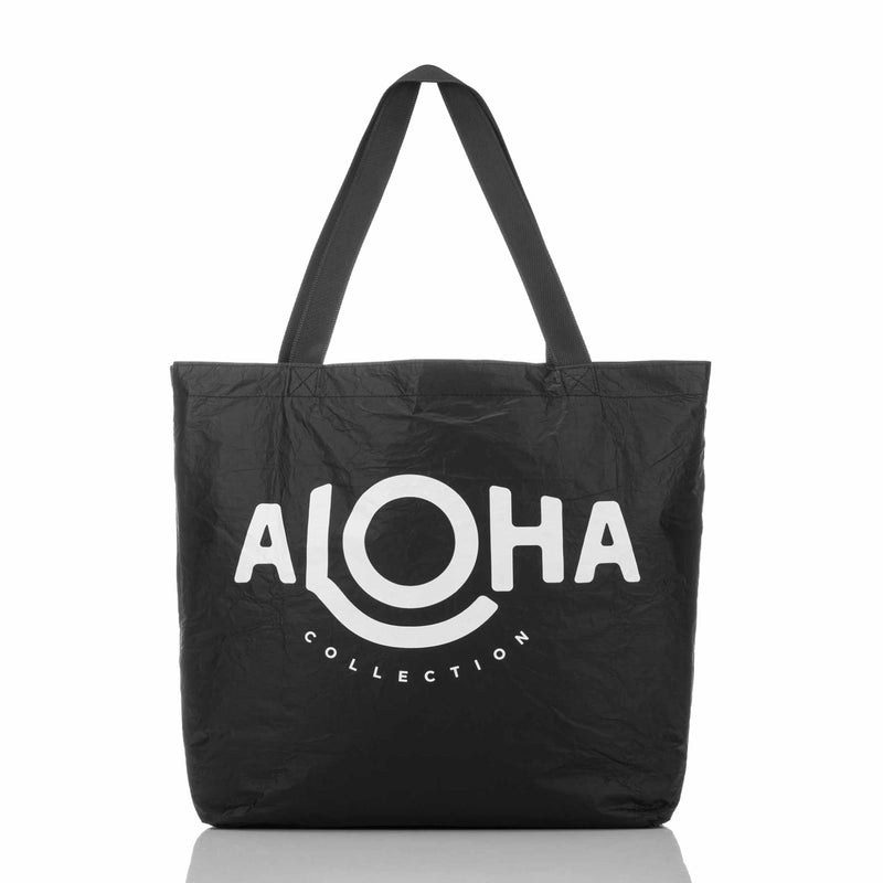Coco Palms Reversible Tote | White On Black - Front ext.