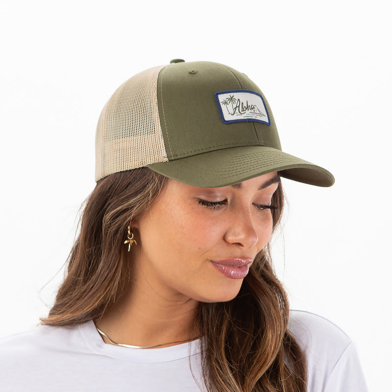 Retro Trucker Hat | Vintage ALOHA Logo