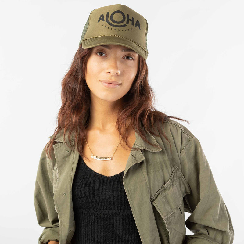 Trucker Hat | Aloha Logo - Close-Up 1